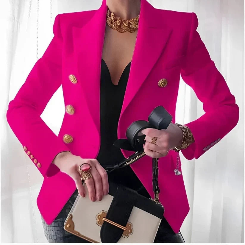 Lucinda | Blazer With Peaked Lapels and Gold Buttons