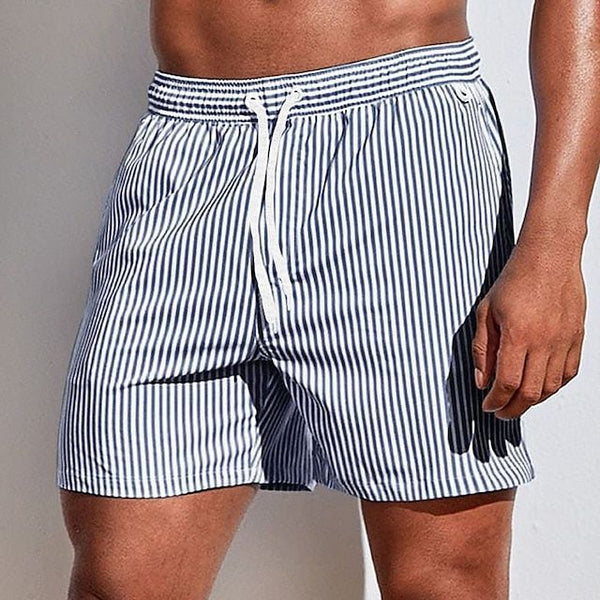 Nazif | Striped Drawstring Elastic Waist Summer Shorts
