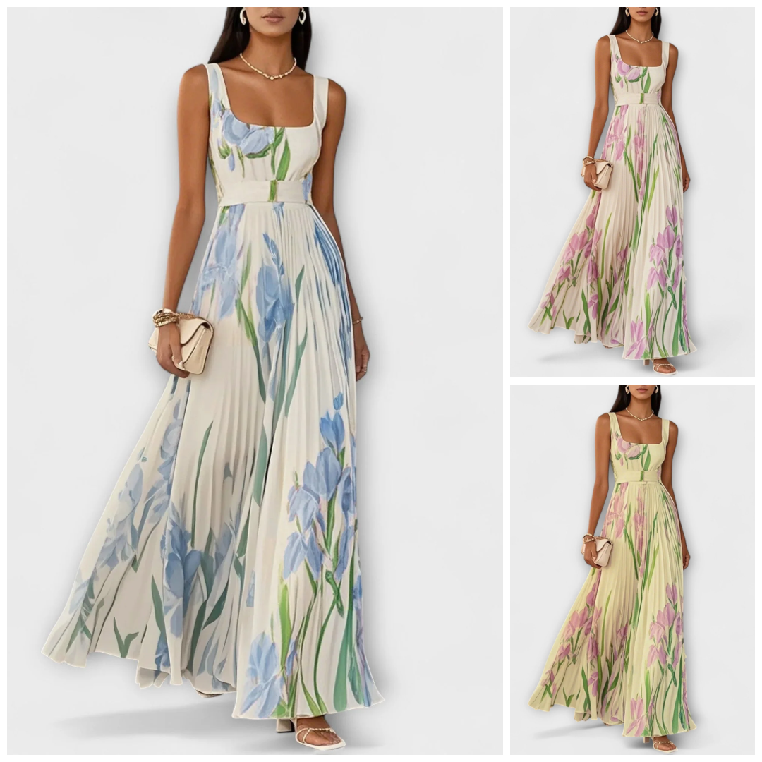 Tressa | Sleeveless Square Neck Floral Maxi Dress