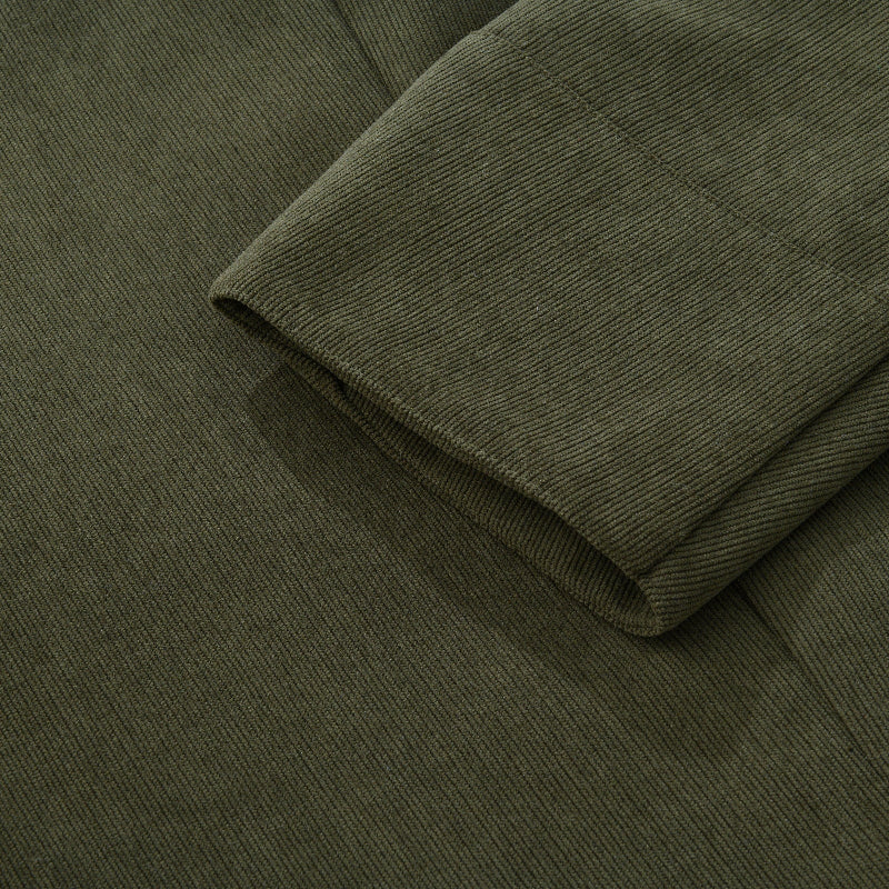 Brendon | Coat Stand Collar Button Front Ribbed Texture