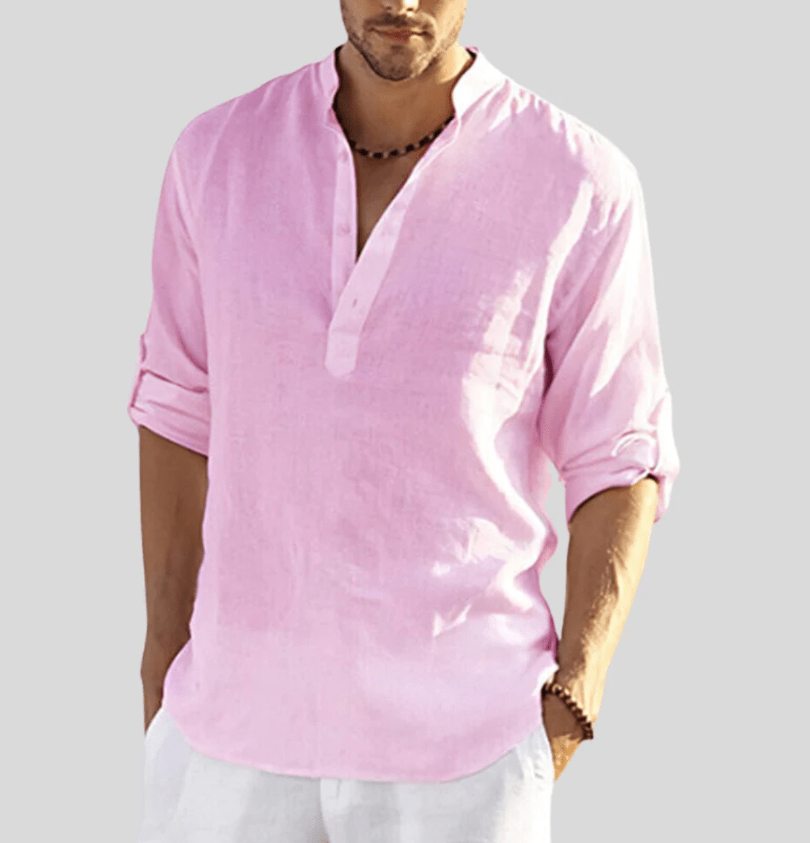 Morgan | Shirt With Mandarin Collar and Short Sleeves