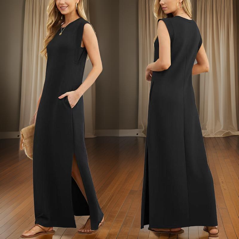 Vennya | Sleeveless Maxi Dress with Side Slits