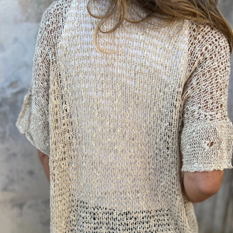 Hania | Knitted V Neck Button Front Top