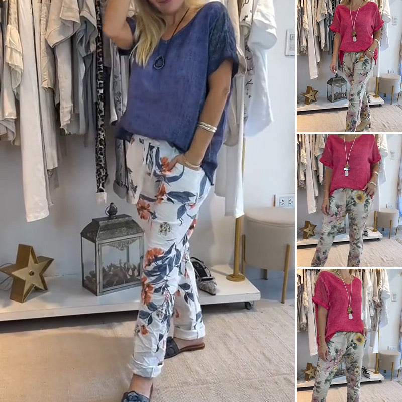 Edurne | Floral Print Two Piece Set