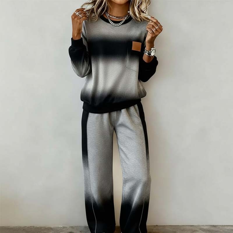 Helinza | Gradient Long Sleeve Lounge Set