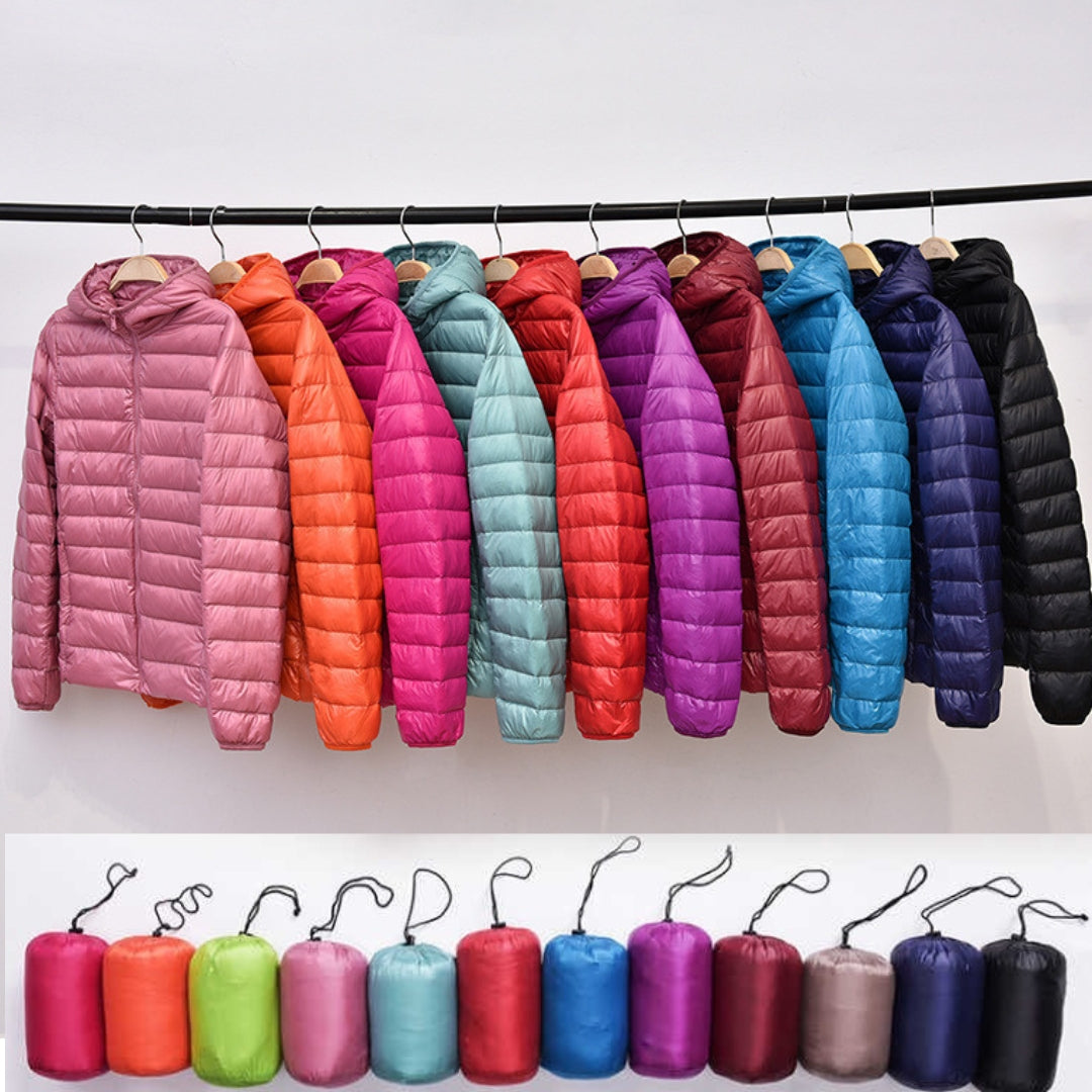 Manuela | Puffer Jacket Hooded Long-Sleeve Quilted Zip-Up