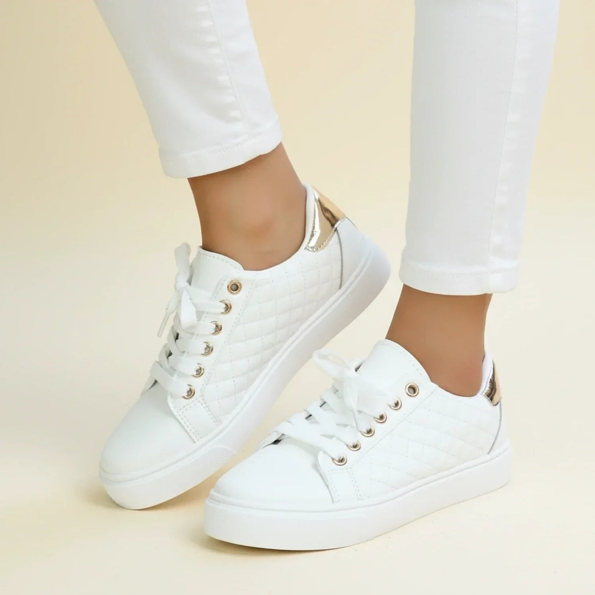Tilley | Sneakers With Quilted Panels and Contrast Soles