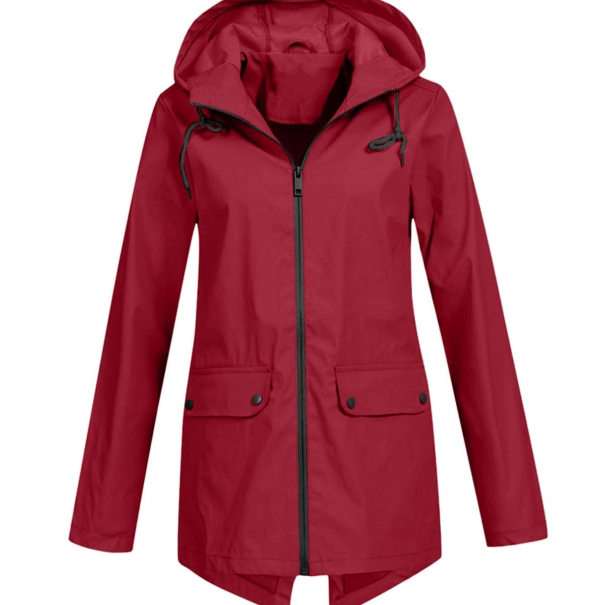 Ashleigh | Jacket With Drawstring Hood and Flap Pockets