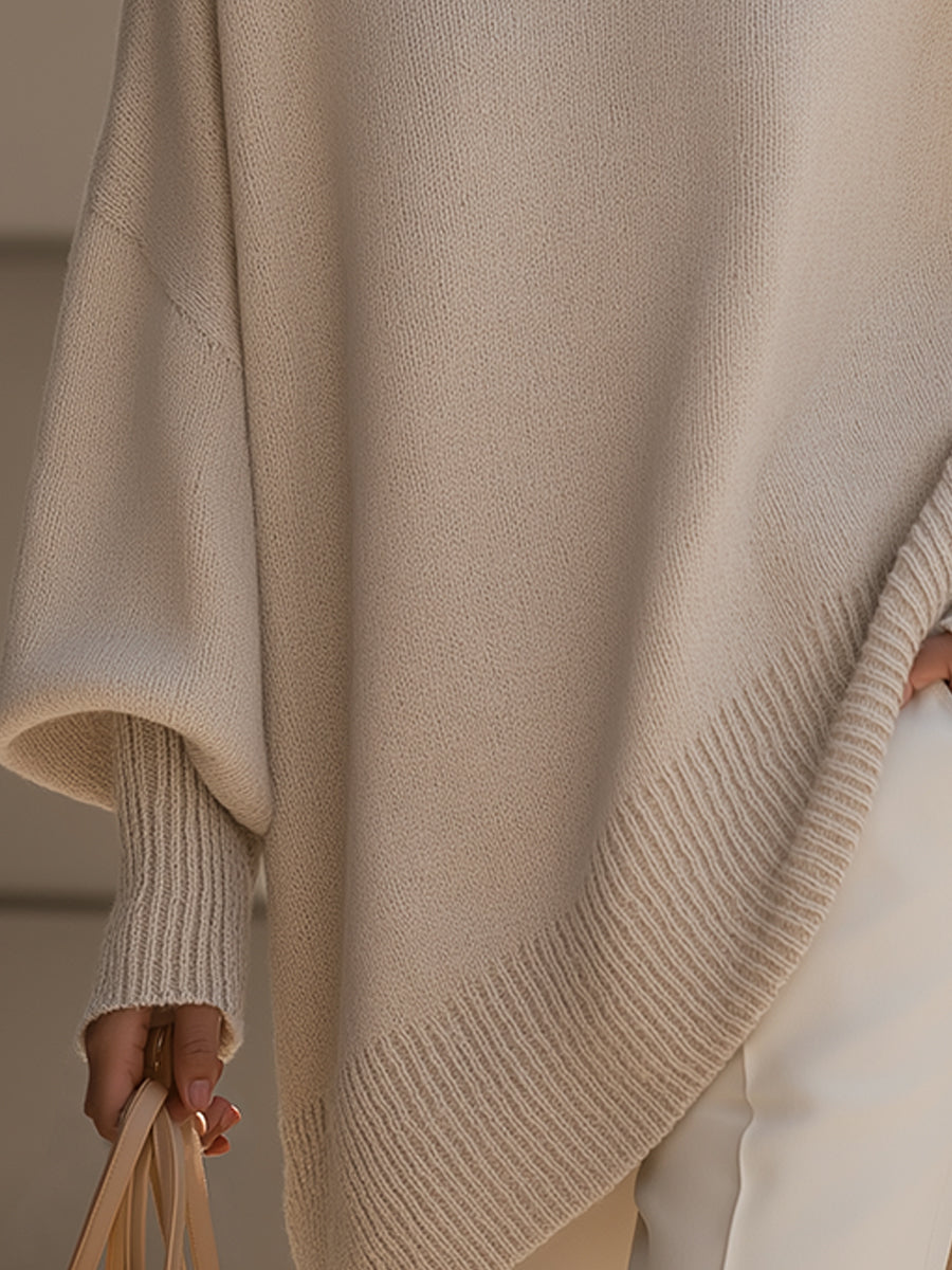 Roslyn | Sweater Batwing Long Sleeve Asymmetrical Hem