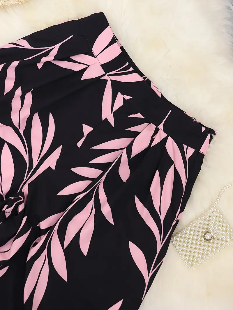 Zirina | Halter Crop Top Wide Leg Set