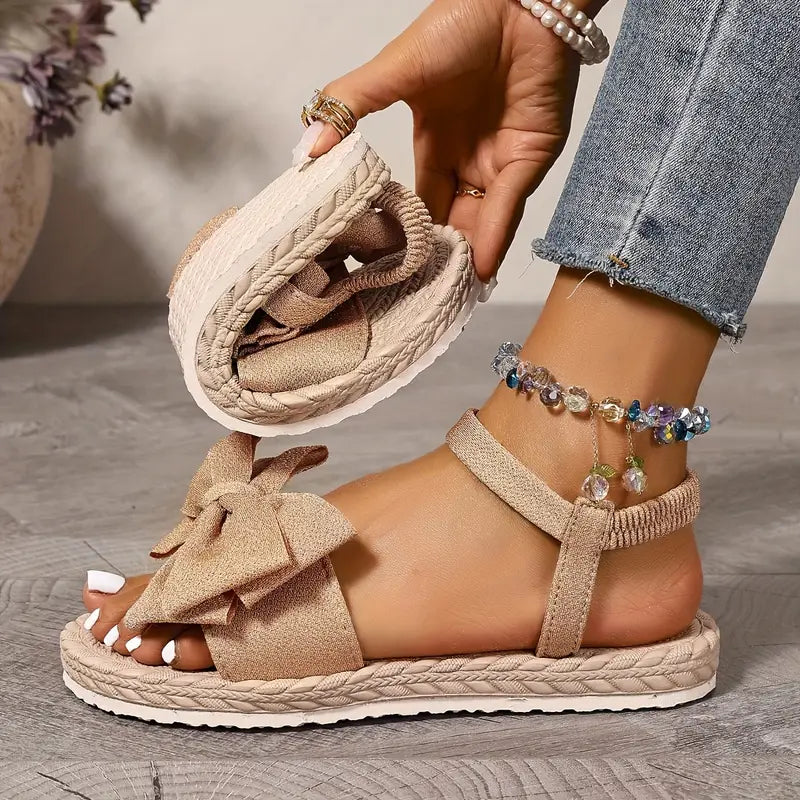 Michela | Bow Knot Open Toe Ankle Strap Sandals