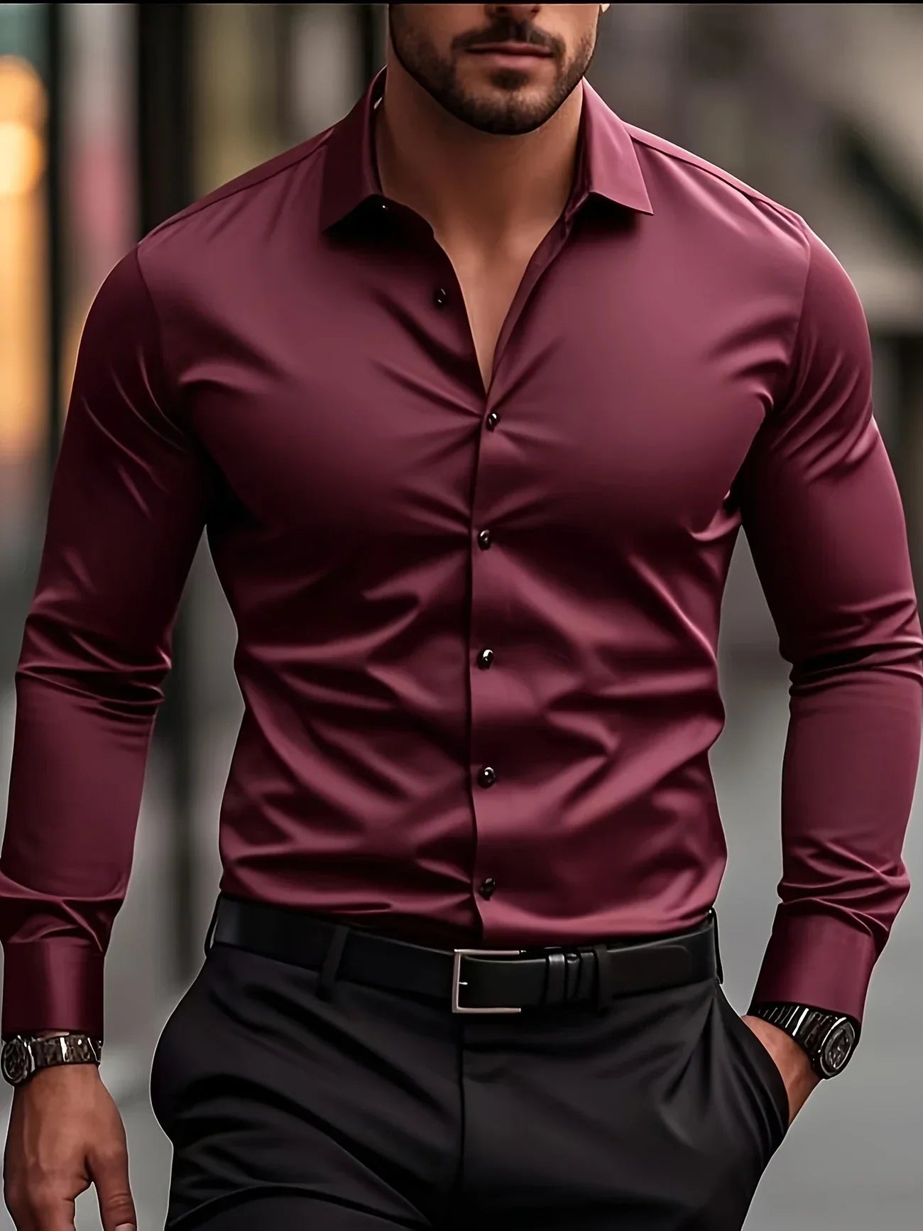 Byron | Slim Fit Button Front Shirt
