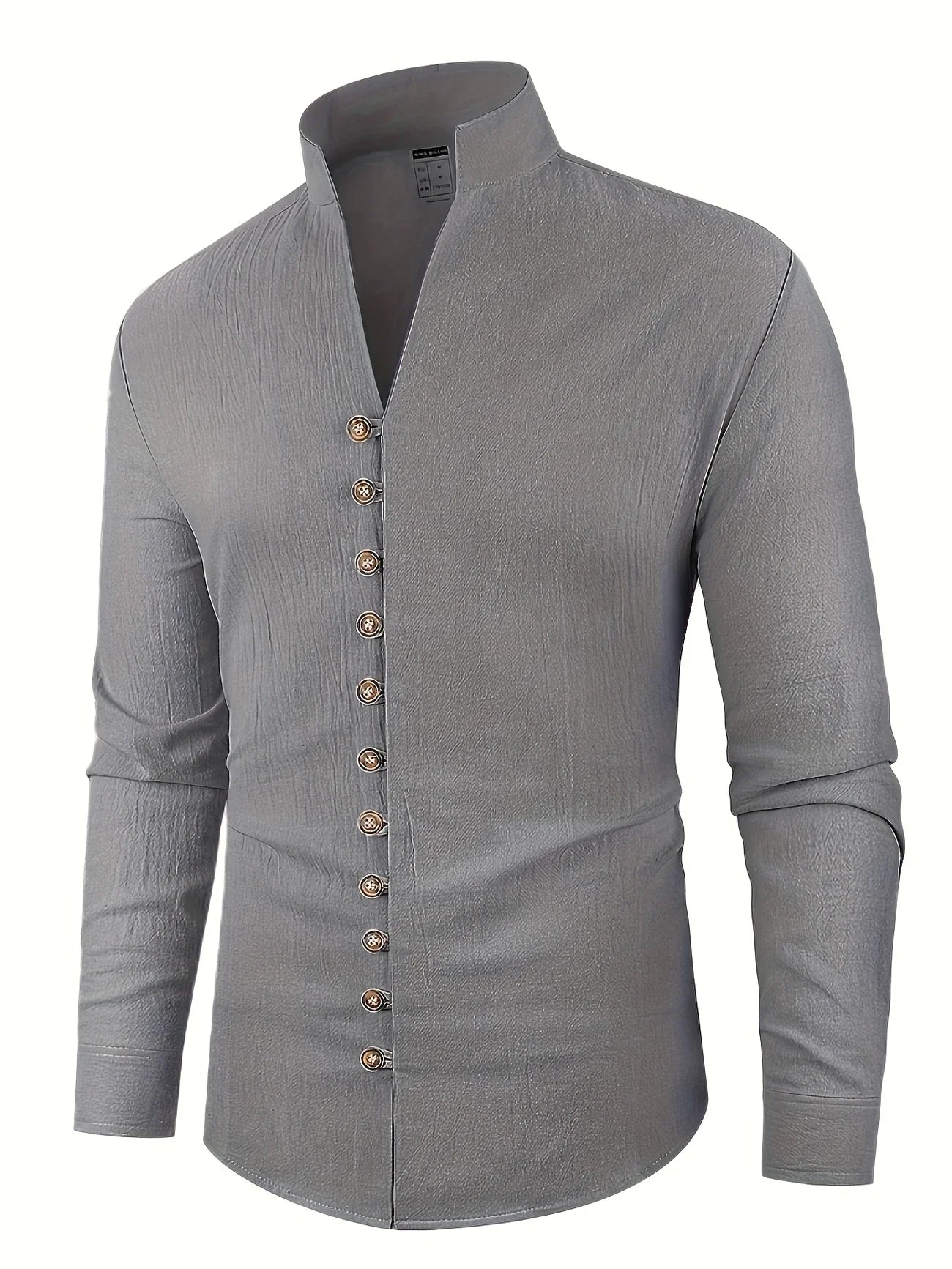 Shayne | Stand Collar Button Front Shirt