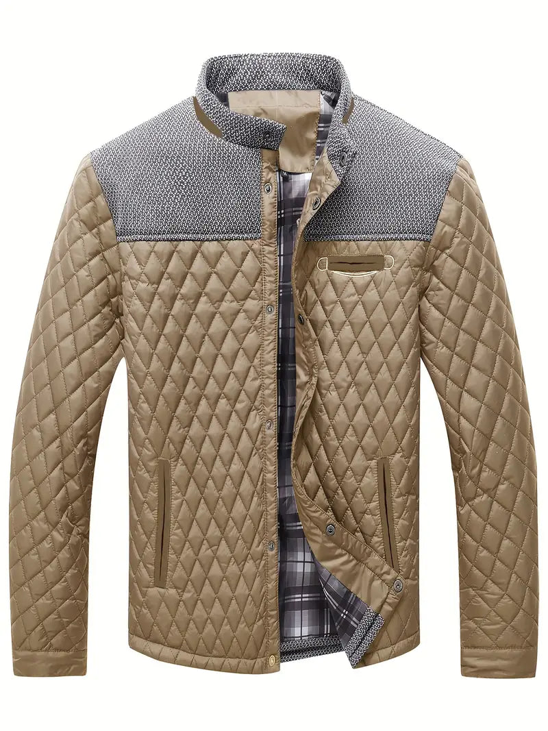 Proctor | Quilted Stand Collar Zip Jacket