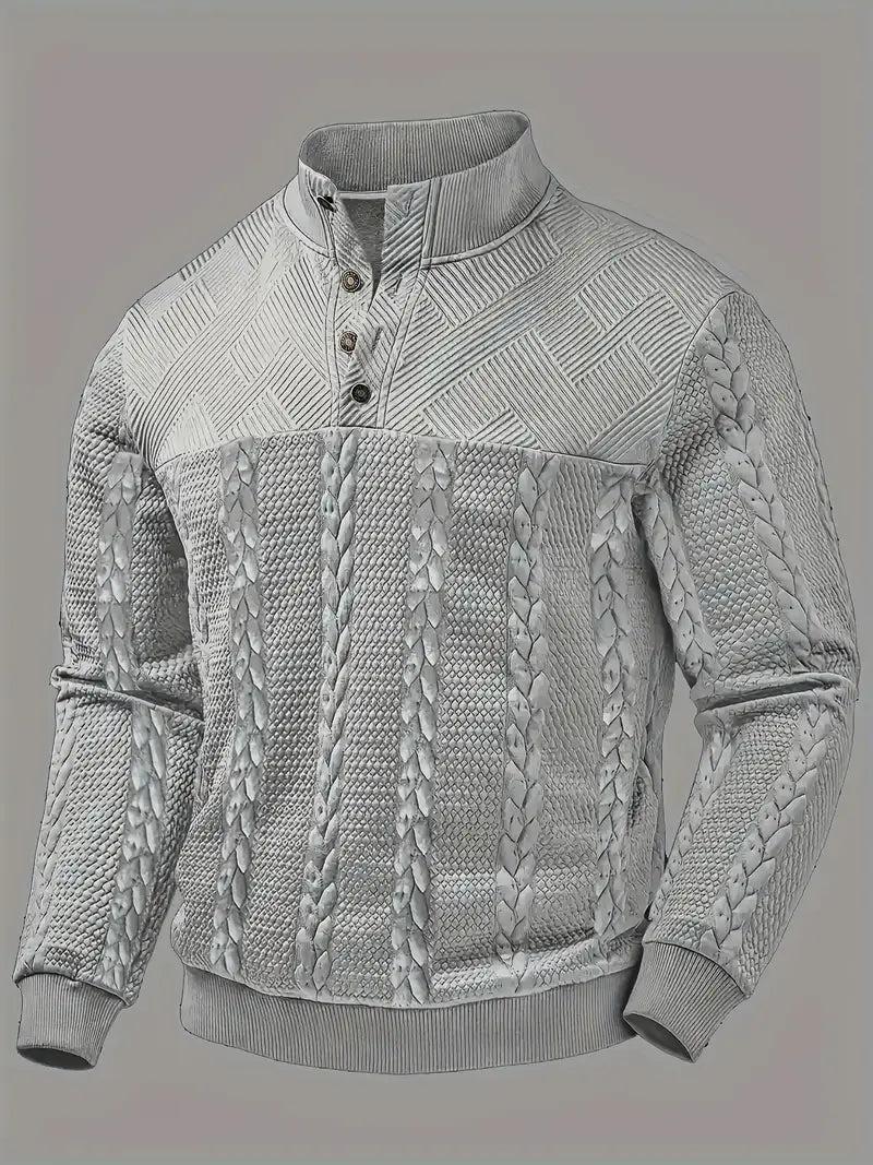 Dawson | Textured Henley Sweater for Everyday Comfort