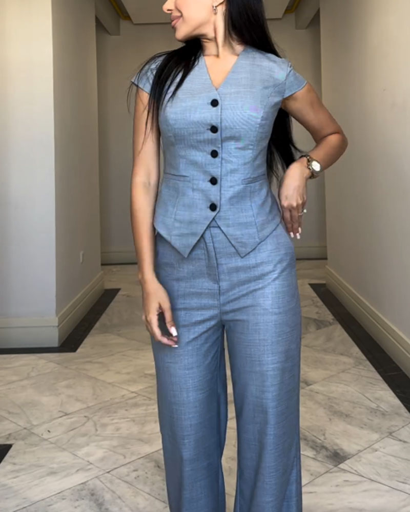 Nizhoni | Cap Sleeve Wide Leg Jumpsuit