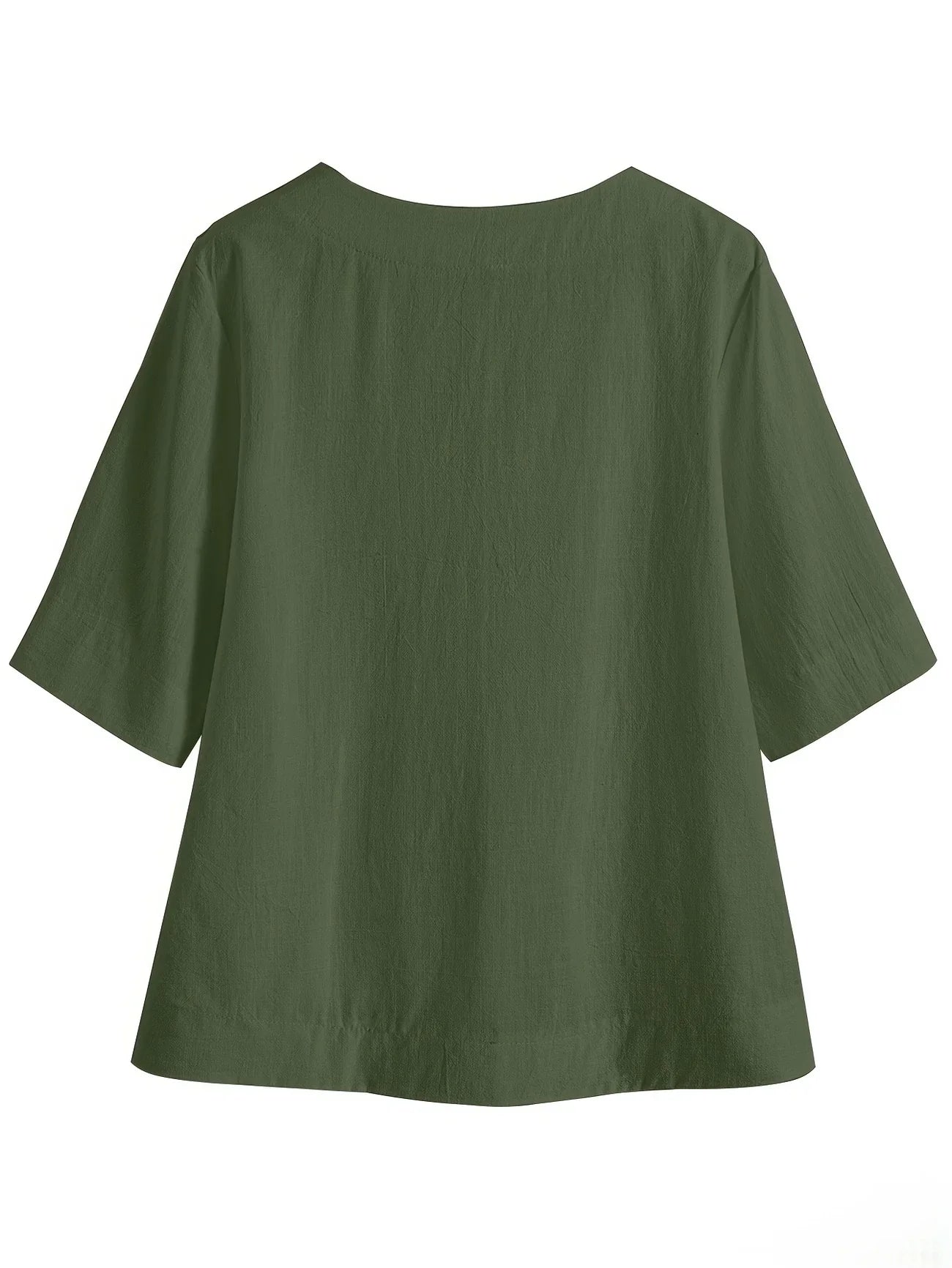 Mattea | V Neck Loose Fit Short Sleeve Top