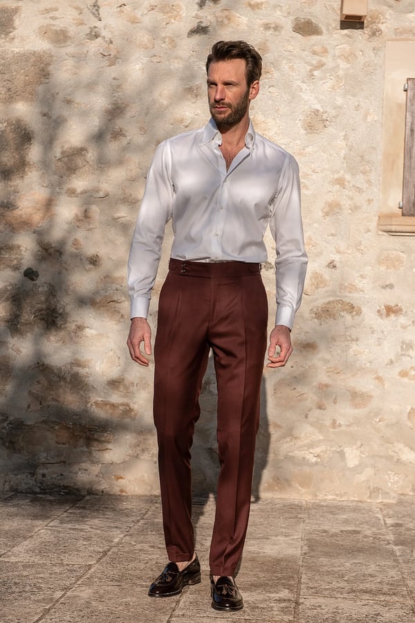 Rolf | Pleated Trousers With Side Adjusters