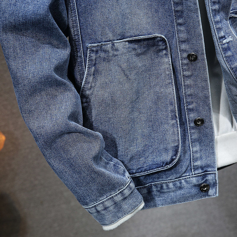 Miller - Hooded Denim Button Front Jacket