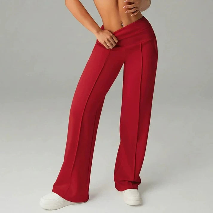 Samanda | Wide Leg Fold Waist Pants