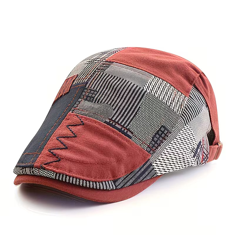 Girma | Patchwork Flat Cap Adjustable Hat