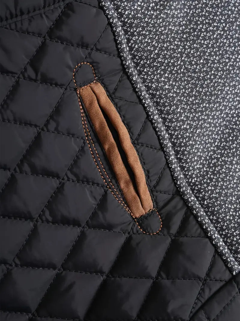 Proctor | Quilted Stand Collar Zip Jacket