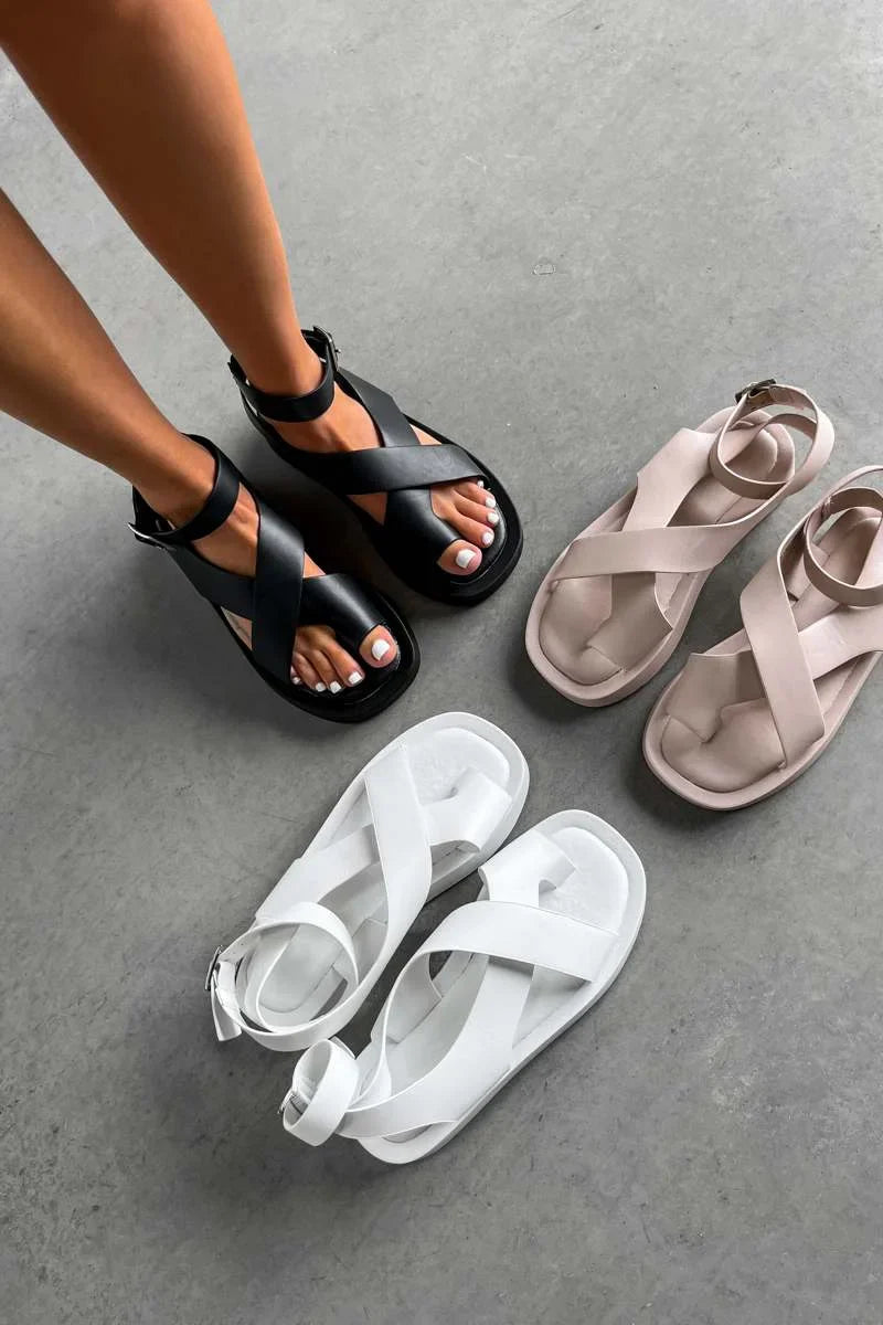 Afrozeh | Strappy Platform Sandals With Buckle