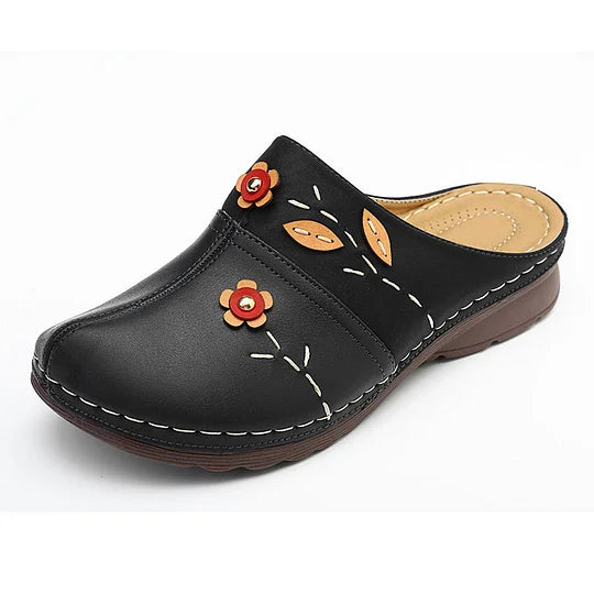Janeth | Floral Slip-On Clog Sandals