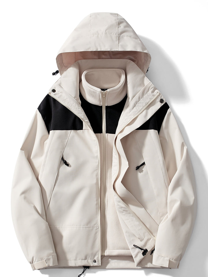 Jerome | Hooded Jacket with Colorblock Panels and Zipper