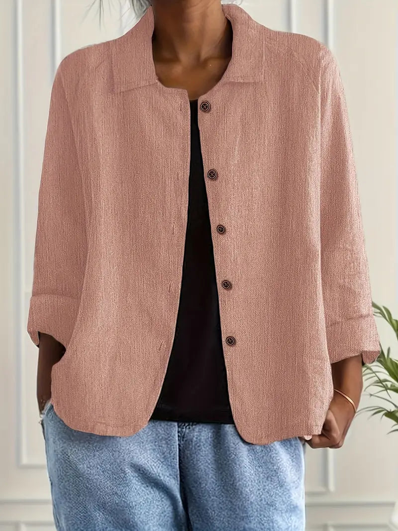 Dianette | Lightweight Long Sleeve Button-Up Shirt
