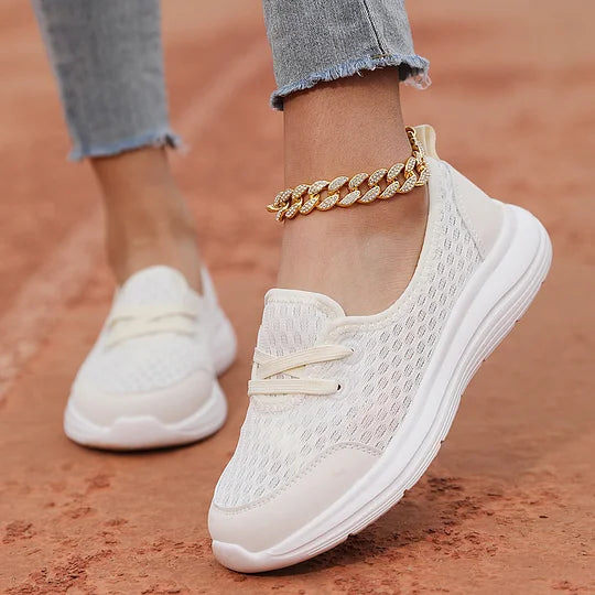 Firsova - Mesh Lace-Up Soft Sole Walking Shoes
