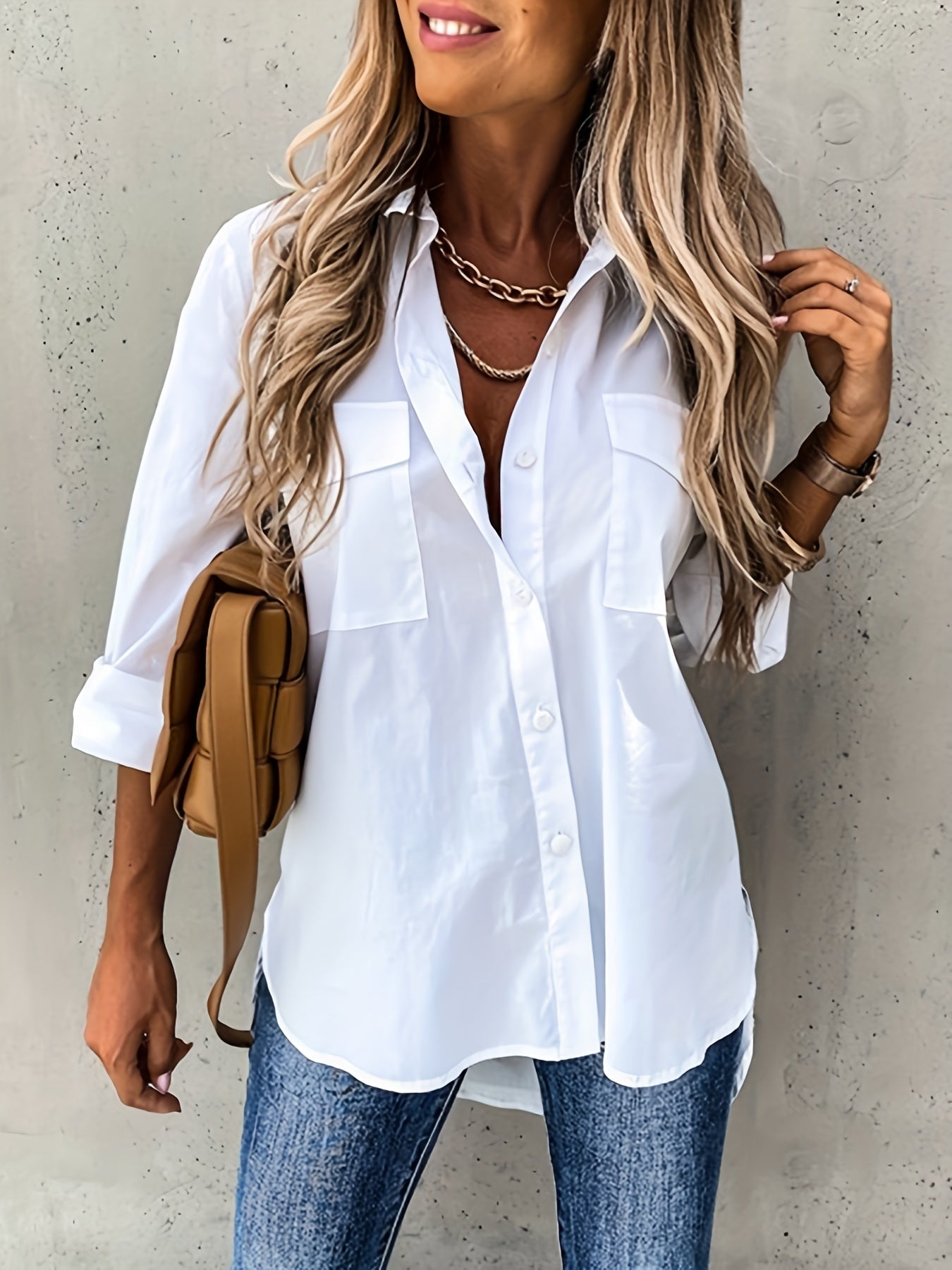 Aziza | Button Front Longline Shirt