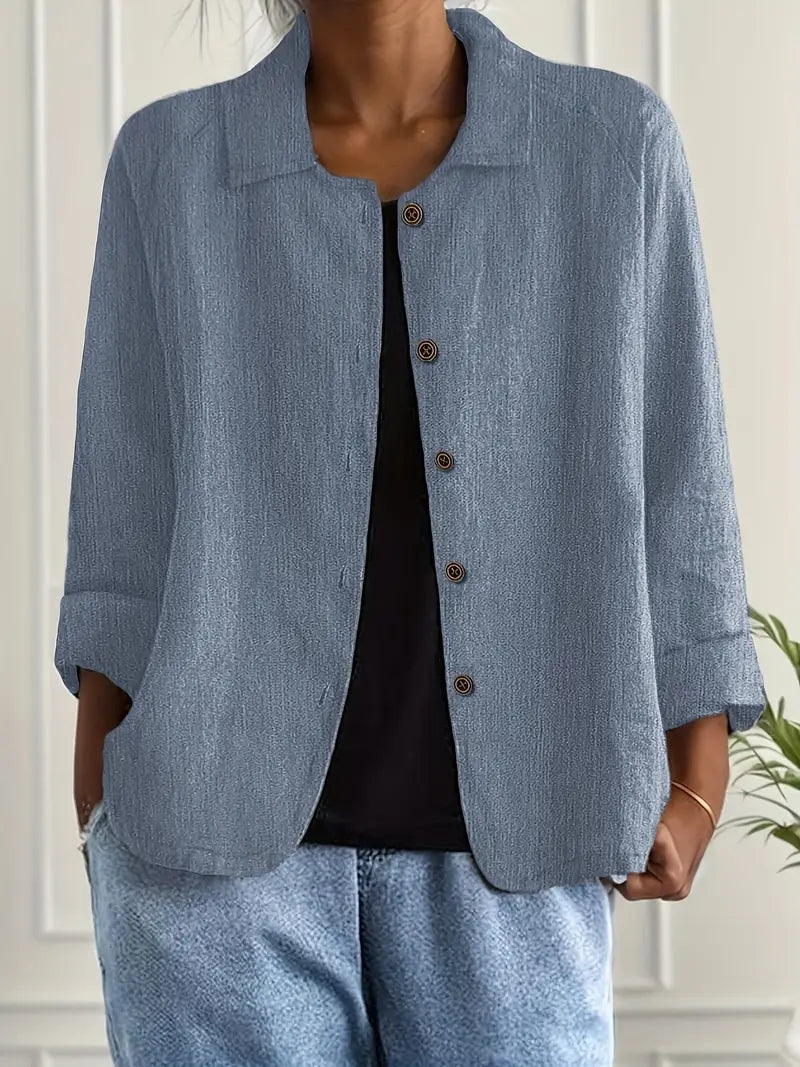 Dianette | Lightweight Long Sleeve Button-Up Shirt