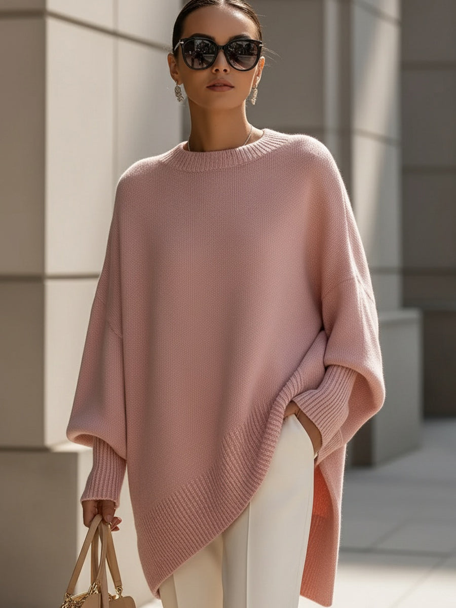 Roslyn | Sweater Batwing Long Sleeve Asymmetrical Hem