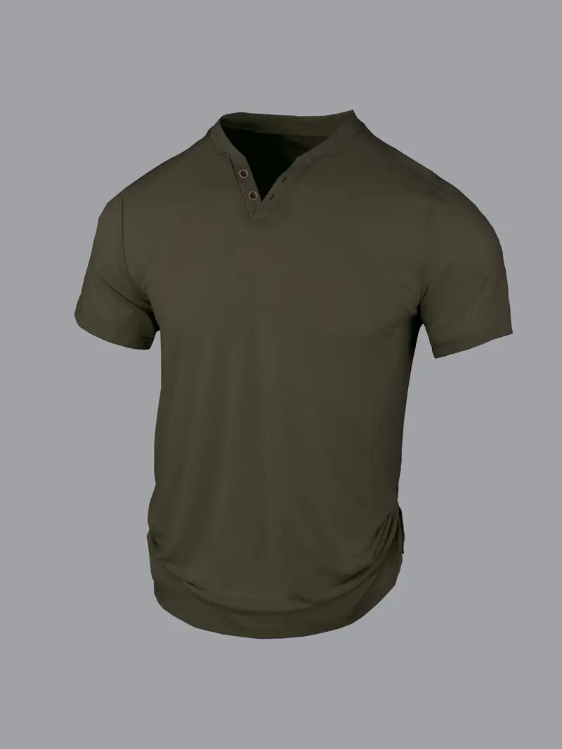 Eligio | Henley T Shirt Short Sleeve Fit