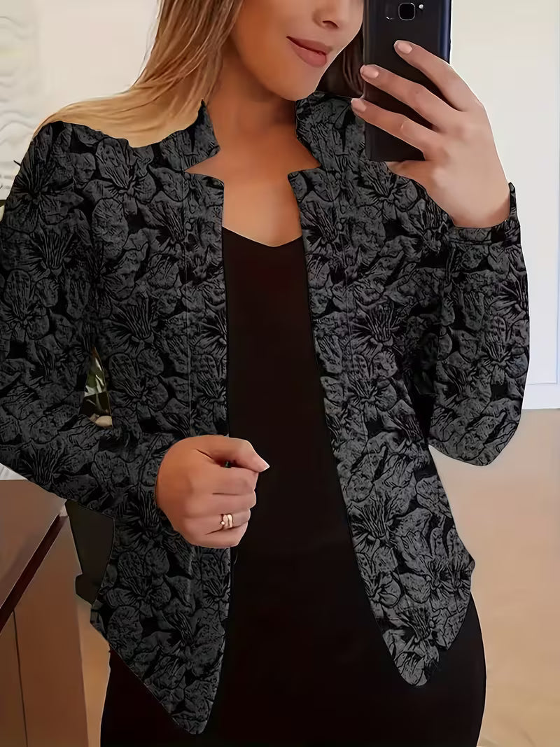 Zaneyora | Floral Print Long Sleeve Blazer
