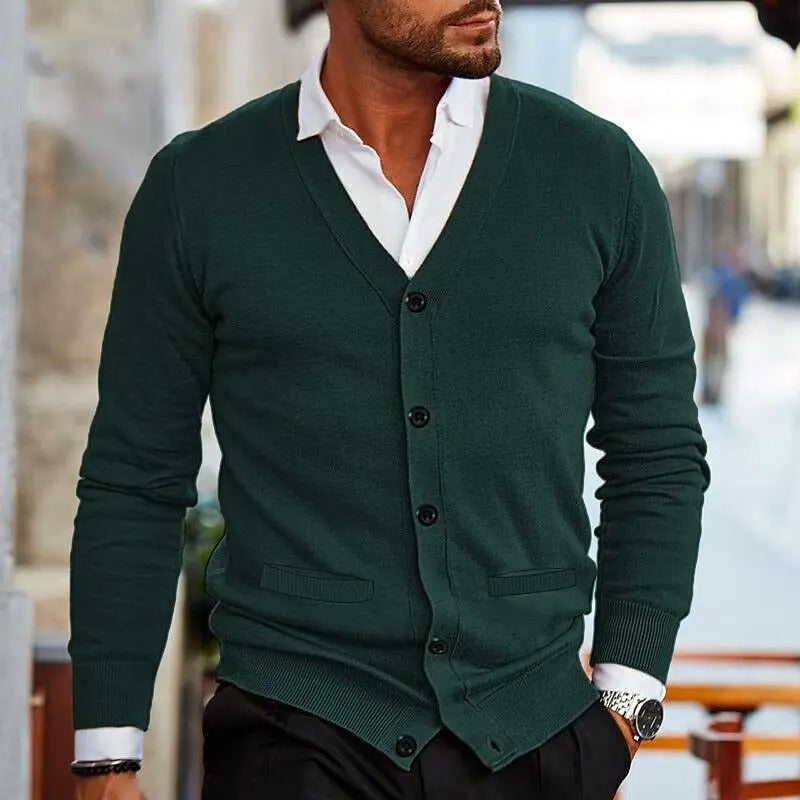 Dunstan | V-Neck Button Cardigan