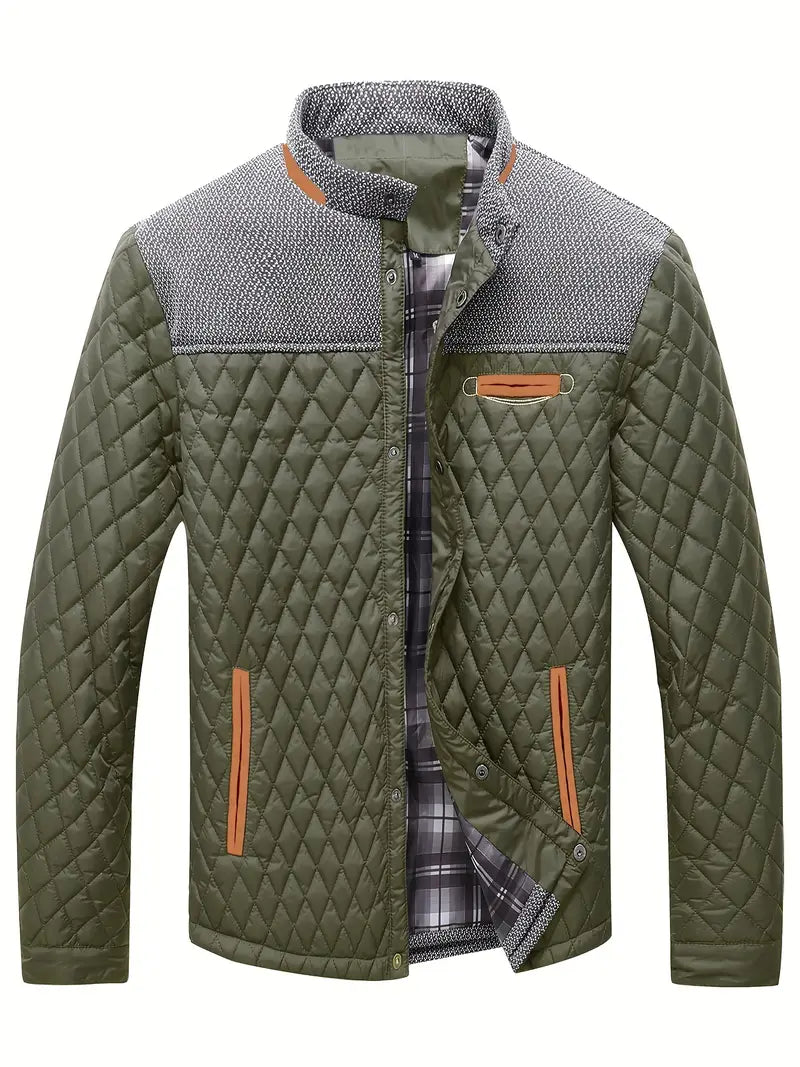 Proctor | Quilted Stand Collar Zip Jacket