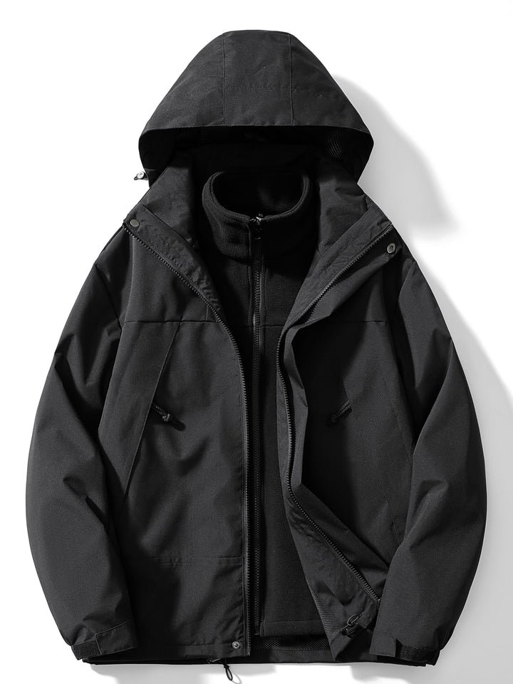 Jerome | Hooded Jacket with Colorblock Panels and Zipper