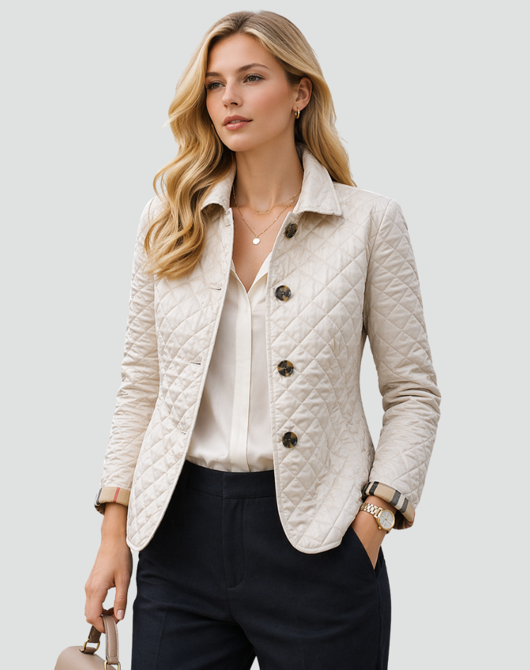 Myrna | Jacket Quilted Stand Collar Button Front
