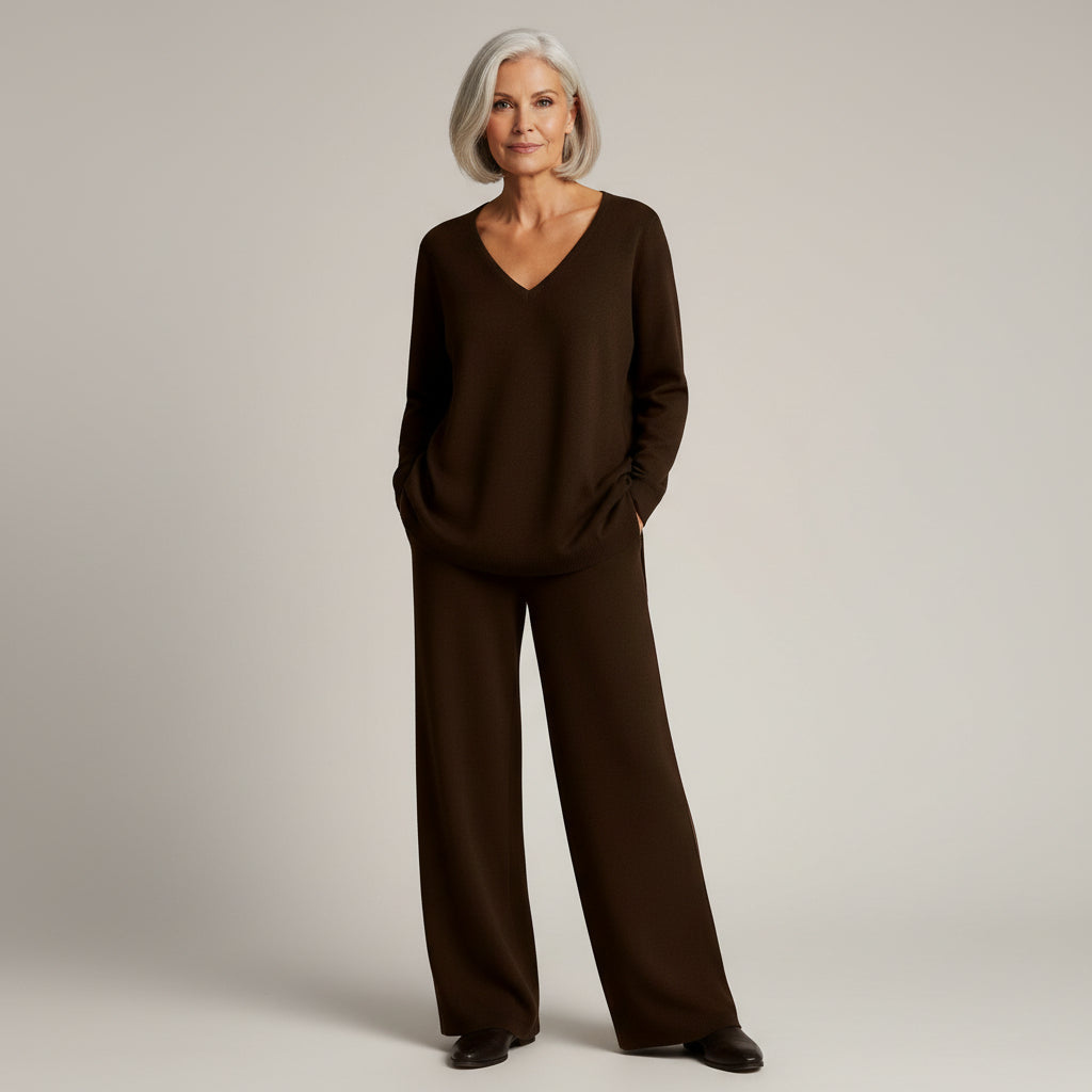 Laen - V Neck Long Sleeve Lounge Set