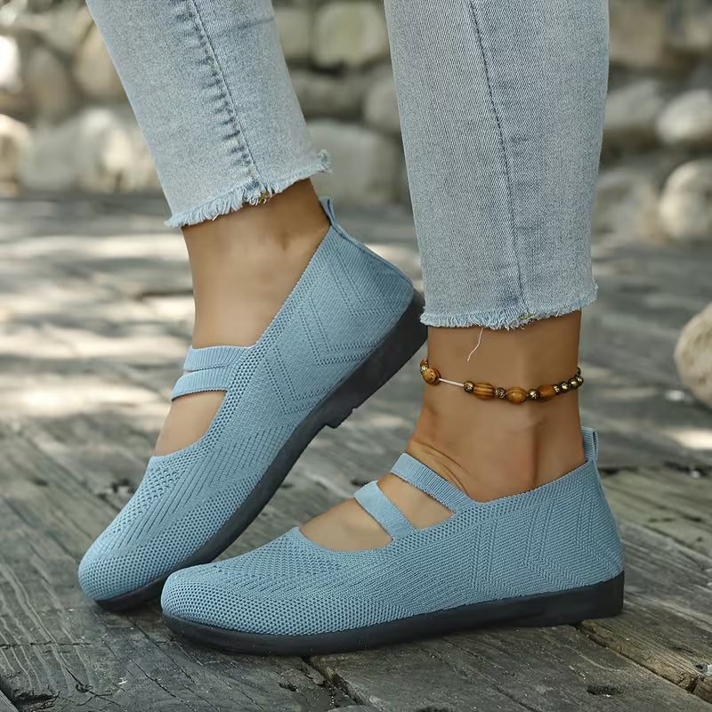 Kethryn - Knit Mary Jane Slip On Flats