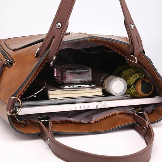 CarryNest - Vintage Brown Shoulder Tote Bag