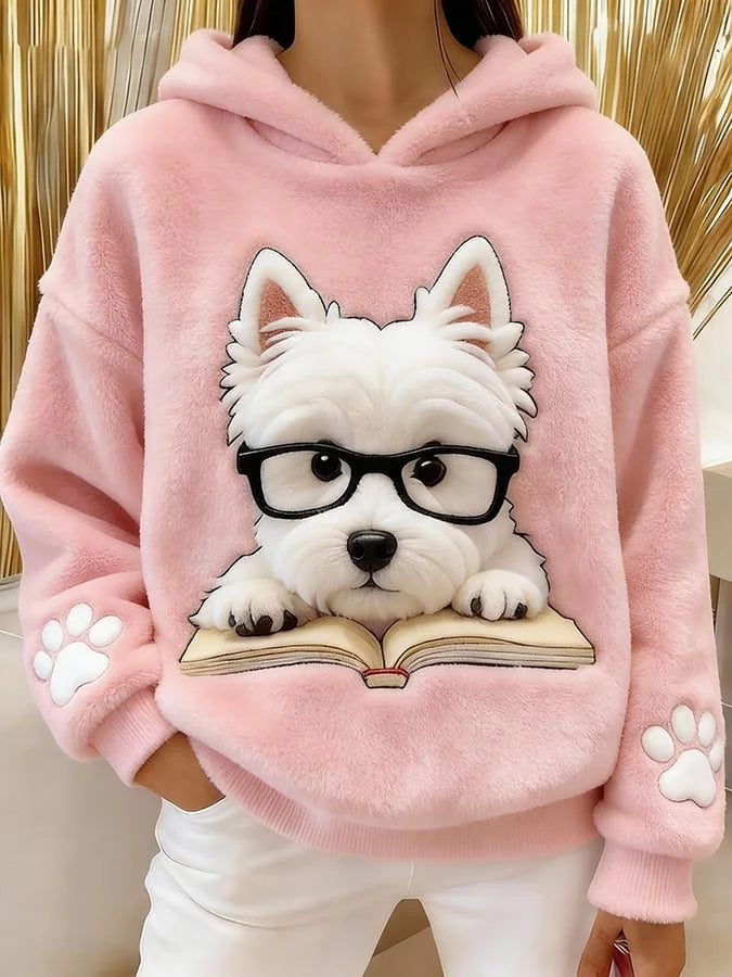 Galaora | Hooded Sweatshirt with Terrier Print