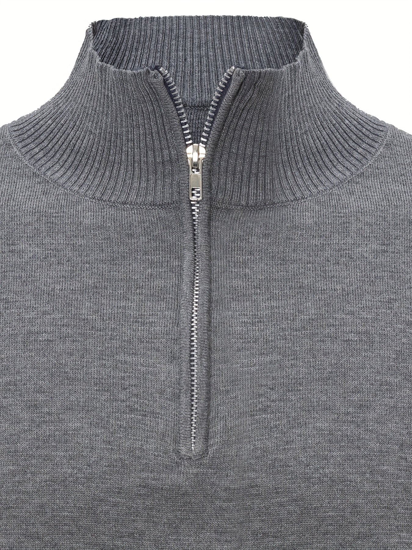 Sumuel | Quarter Zip Knit Sweater Long Sleeve