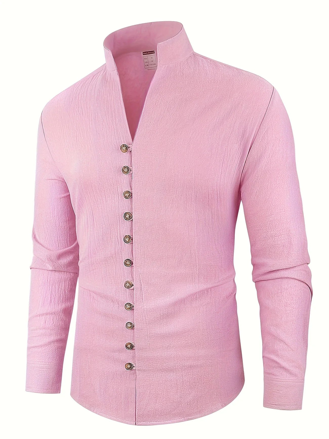 Shayne | Stand Collar Button Front Shirt