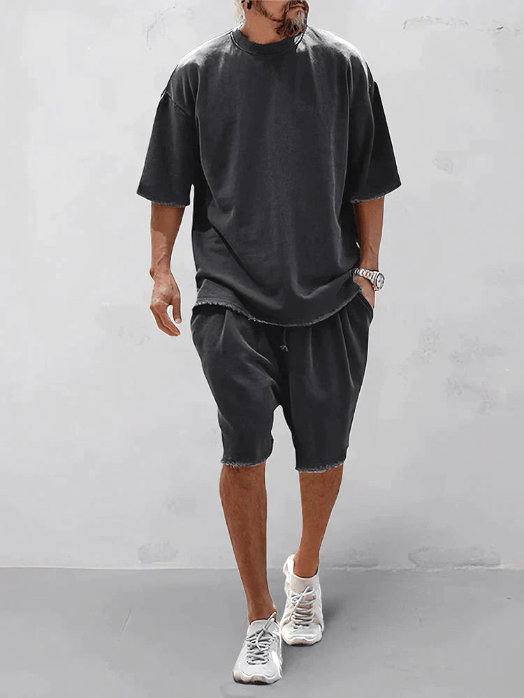 Dumitru | Two Piece Oversized Tee Shorts Set