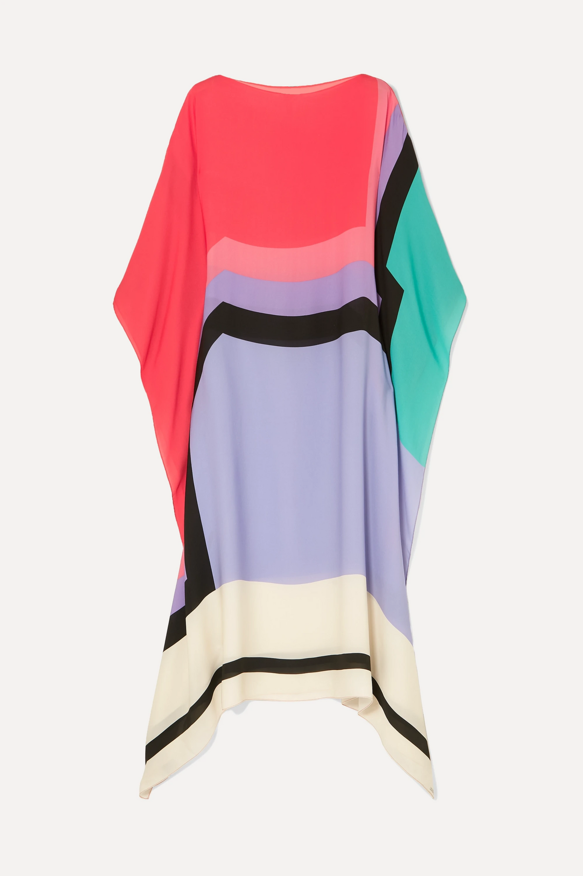 Shraddha | Striped Kaftan Midi Dress