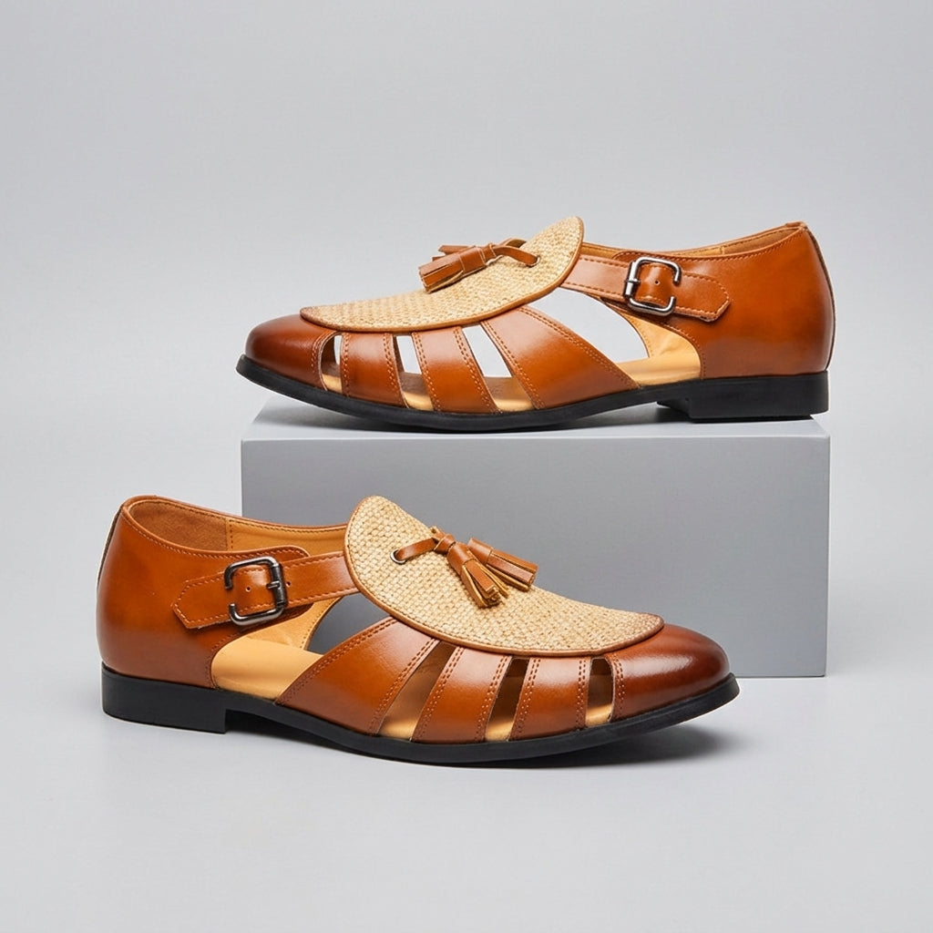 Andarson | Fisherman Loafers Woven Vamp Tassel Buckle