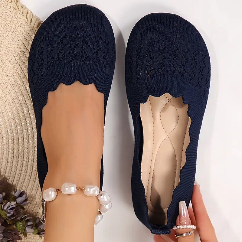 Iosifina | Knit Slip On Ballet Flats